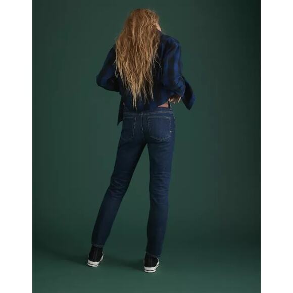 American Eagle AE77 Premium Straight Crop Jeans Sz 4 Button Fly Organic Cotton - Picture 6 of 16